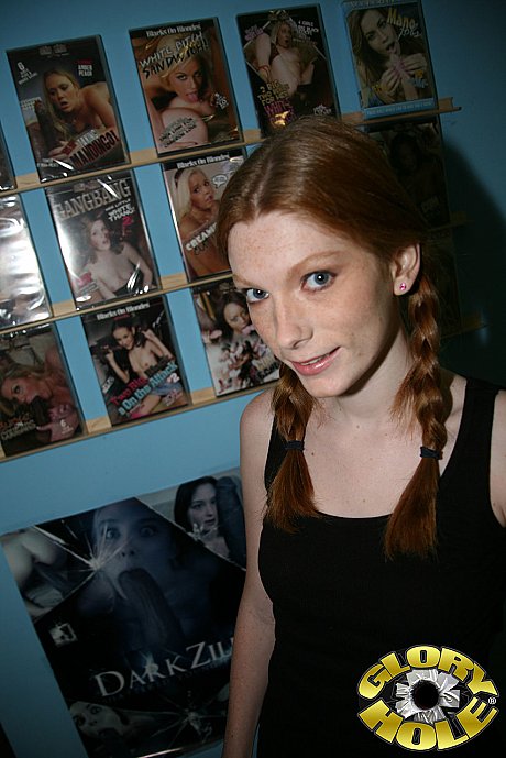 Ginger Amelia Rose goes 1 on 1 with a BBC & takes a facial at a gloryhole - Image 2 of 20  in Cumshot category   featuring Amelia Rose 