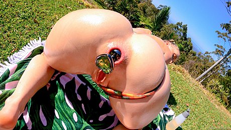 Sleazy babe Scarlet Chase removes her buttplug for some outdoor anal sex - Image 6 of 21  in Pussy category   featuring Scarlet Chase, Elic Chase 