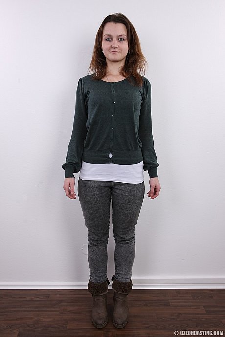 Amateur whore girlfriend chick Eliska stands fully dressed and then buck naked - Image 2 of 20  in Tiny Tits category   featuring Eliska 