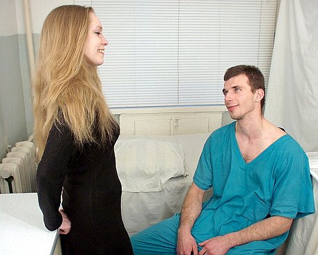 Little young gives a doctor a oral sex in a 69 after getting her twat checked - Image 1 of 20  in Pussy category  
