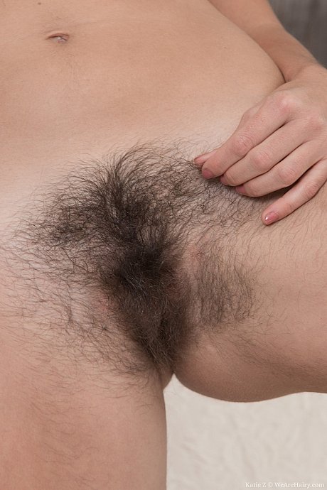 Appealing brunette Katie Z flaunts her bushy armpits & tugs her snatch fur - Image 11 of 18  in Amateur category   featuring Katie Z 