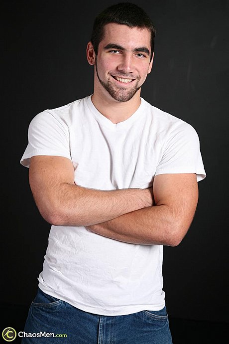 Pretty gay Tucker loses his shirt and jeans slowly and strokes his long dick - Image 1 of 20  in Gay category  