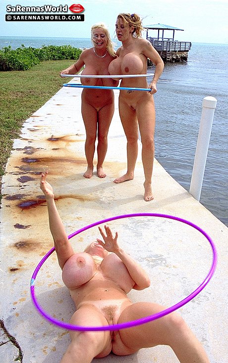 Chesty Sarenna Lee & her GFs with oiled humongous titties play with dildos at the beach - Image 15 of 20  in Ass category   featuring SaRenna Lee, Minka, Maxi Mounds, Casey James 