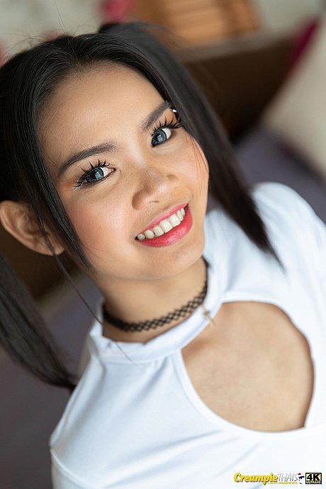 Pigtailed Thai sweetie Totti strips to her heels and shows her booty & vagina - Gallery #28709