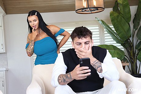 Dark haired mermaid Payton Preslee emerges from a swimming pool before a fuck - Image 7 of 14  in Cumshot category   featuring Victor Ray, Payton Preslee 