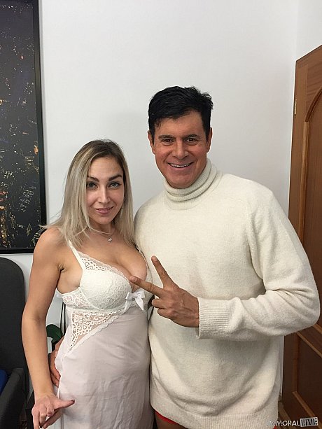 Enormous boobed Russian pornstar Siya Jey getting stripped by her partner - Image 5 of 20  in Babe category   featuring Porno Dan, Siya Jey 