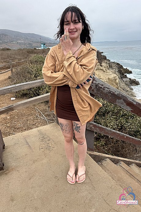 Amateur girlfriend Remi bare shows & rubs her puffy vagina in a solo compilation - Image 16 of 21  in Amateur category  