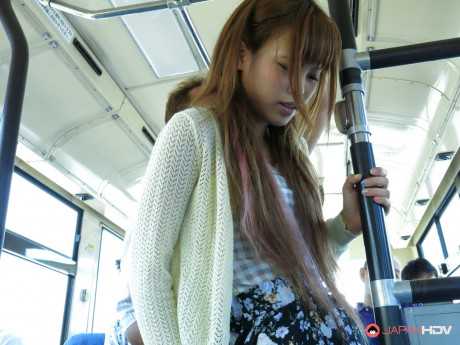 Japanese teenie Marin Yuuki gets fucked by a bunch of passengers on the bus - #1229175