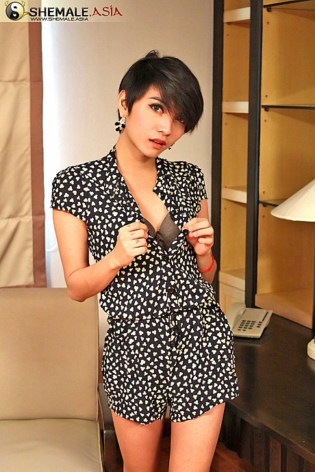 Skinny lady boy Sofaia doffs her dress and teases with her lovely rod - Image 6 of 21  in Ladyboy category  