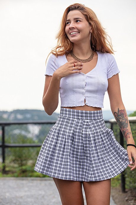 Glamour babe Agatha Vega flaunting her nice booty & her inviting vagina outdoors - Image 3 of 20  in Model category   featuring Agatha Vega 