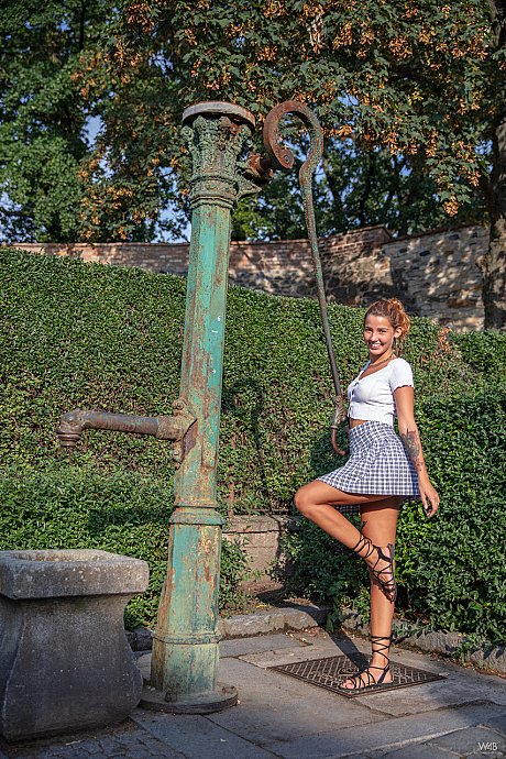 Glamour babe Agatha Vega flaunting her nice booty & her inviting vagina outdoors - Image 20 of 20  in Model category   featuring Agatha Vega 