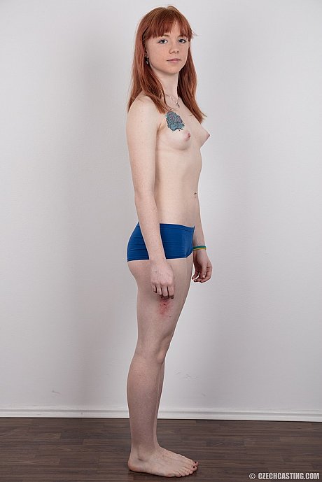 Sexy ginger head amateur uncovers her barely budding boobs as she gets naked - Image 8 of 20  in Teen category   featuring Niky 