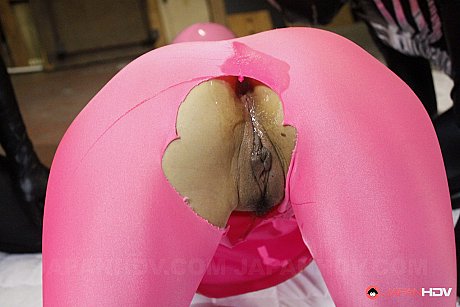 Asian slut GF lady getting her trimmed snatch creampied through her ripped space suit - Image 9 of 20  in Pussy category  