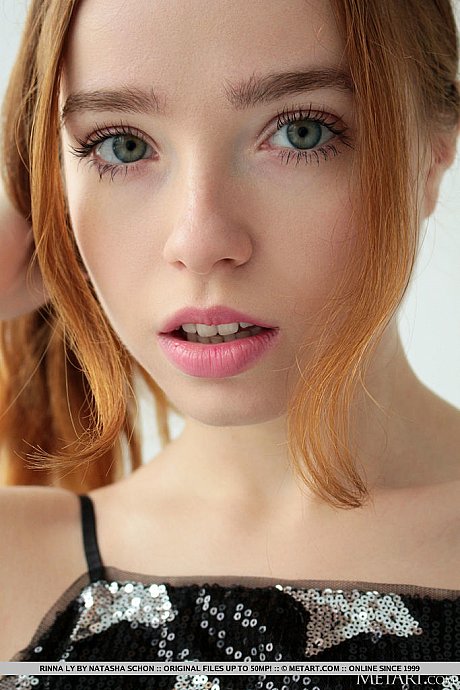 Pretty redheaded teen Rinna Ly unveils her great melons while getting naked - Image 2 of 18  in Teen category   featuring Rinna Ly 