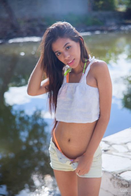 Exotic Venezuelan babe Karin Torres reveals her petite body & small titties - #74094