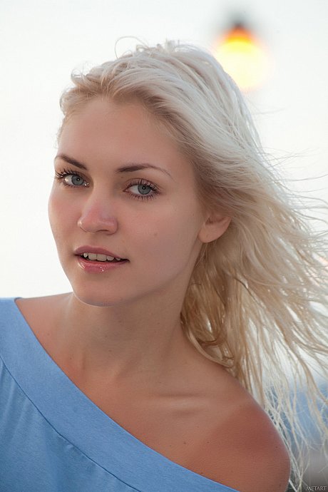 Amateur blondie Cristina A teases with her small titties and trimmed snatch - Image 16 of 20  in Outdoor category   featuring Cristina A 