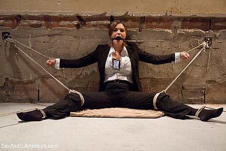 Redheaded government agent goes undercover as a female sex slave - Image 2 of 15  in Cumshot category   featuring Xander Corvus 
