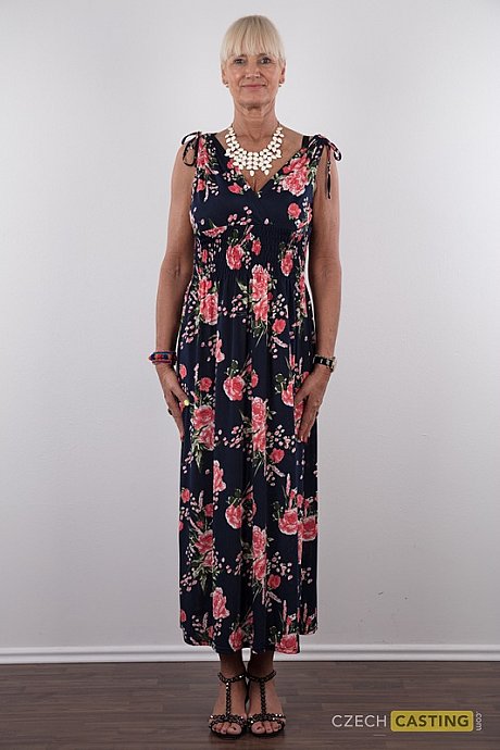 Cougar blonde slut lady Daniela stands proud and straight during undressed posing debut - Image 2 of 20  in Close Up category   featuring Roxana Hanova 