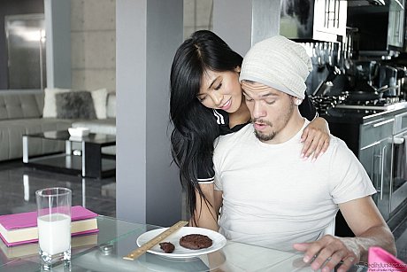 Ravishing asian babe Ember Snow gives a hot blowjob & gets pounded doggystyle - Image 11 of 21  in Latina category   featuring Bambino, Ember Snow 
