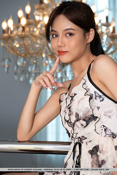 Adorable Thai bitch gf woman Rose Sarinz goes undressed in heels on the stairs of a mansion - Image 3 of 18  in Babe category   featuring Rose Sarinz 