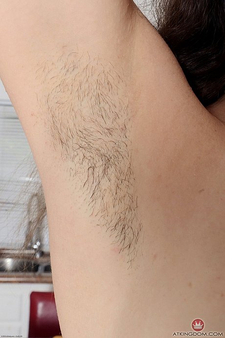 Dirty amateur brunette Juliette March pulls her long twat hair in the cuisine - Image 9 of 21  in Amateur category   featuring Juliette March 