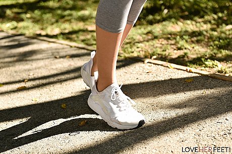 Slim vixen Charity Crawford drops yoga pants to show booty & flexes cute toes - Image 15 of 16  in Pussy category   featuring Charity Crawford 