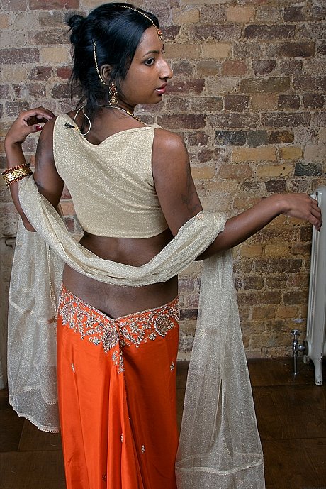 Indian model with tattoos exposes her firm breasts in traditional clothing - Image 4 of 15  in Babe category   featuring Asha Virani 