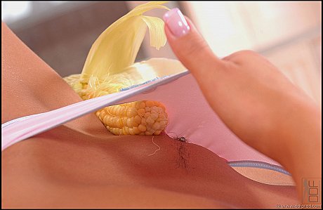 Hungarian nympho Sheila Grant rams a corn in her pierced vagina & tight butt - Image 3 of 20  in Dildo category   featuring Sheila Grant 