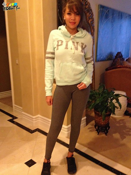 Brunette honey Cassidy Banks worships her huge natural breasts in solo striptease - Image 17 of 17  in Babe category   featuring Cassidy Banks 