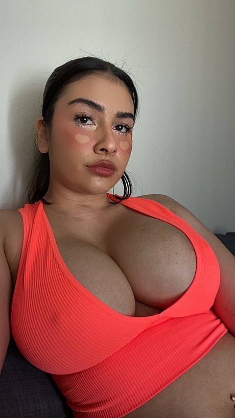 Redheaded hispanic Angel teasing with her monstrous breasts in her compilation - Image 7 of 19  in Babe category   featuring Angel 