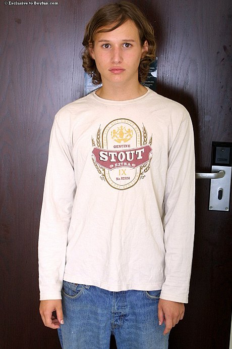 Caucasian twink Sammy Case strips nude and flaunts his gigantic cut meat - Image 1 of 20  in Gay category  