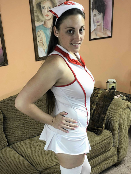 Kinky nurse Melanie Hicks gives a POV oral sex & takes a cumshot on her humongous boobs - #737971