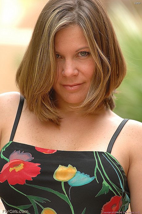 Lovely 30 something model Liora flashes her boobies and up skirt pussy - Image 7 of 16  in Pussy category   featuring Liora 