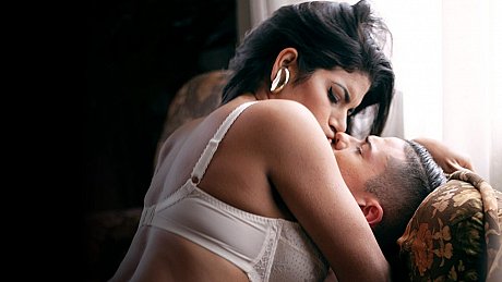 Charming Spanish babe Sheila Ortega making love to her man man dude on the sofa - Image 1 of 13  in Latina category   featuring Sheila Ortega, Tommy Cabrio 