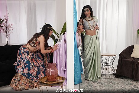 Horny Indian lesbians give each other a twat licking in a kinky orgy - Image 3 of 21  in Lesbian category   featuring Aaliyah Yasin, Yasmina Khan, Marina Maya 