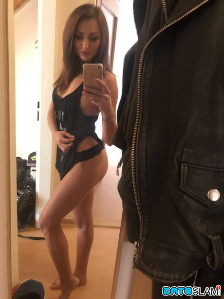 Hot solo bitch girl girl takes mirror selfies to add to her dating profile - #247645
