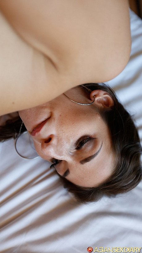 Cute amateur Stephanie does a hot striptease on her bed before POV sex - Image 17 of 21  in Pussy category   featuring Clea Gaultier 