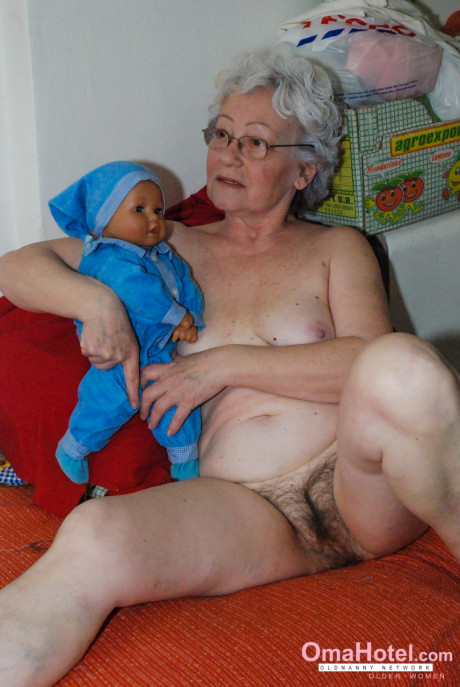 Cock granny Agnes pleasuring her furry vagina with a dildo - #1190621