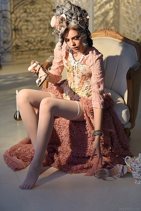 Russian cutie Lily Sands gets rid of her hot dress & poses nude - Image 9 of 21  in Model category   featuring Lily Sands 