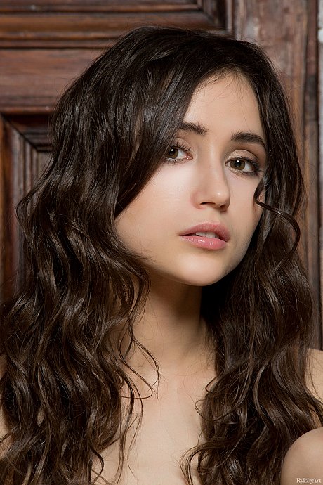 Pretty young Cecile reveals her bald muff and flaunts her hard nipples - Image 16 of 20  in Pussy category   featuring Cecile