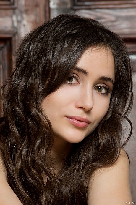 Pretty young Cecile reveals her bald muff and flaunts her hard nipples - Image 17 of 20  in Pussy category   featuring Cecile