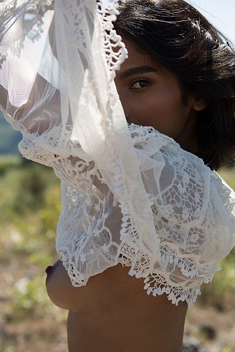 Sultry country slut gf broad Angel Constance flashes natural boobs & hard nips outdoors - Image 10 of 10  in Model category   featuring Angel Constance 