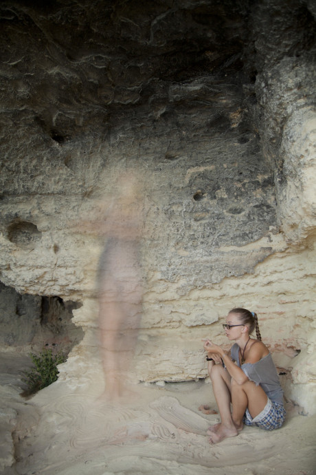 Cute teens Milena D and Nika N face ride and eat each other out in a cave - #1094862