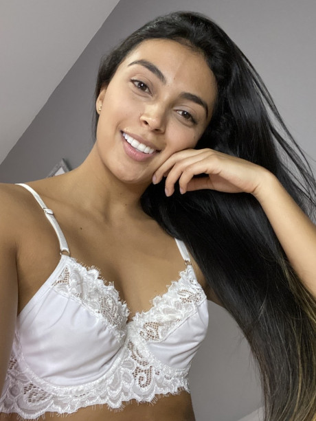 Stunning hispanic babe Daniela Alonso teases with her firm behind in pretty undergarment - #1251886