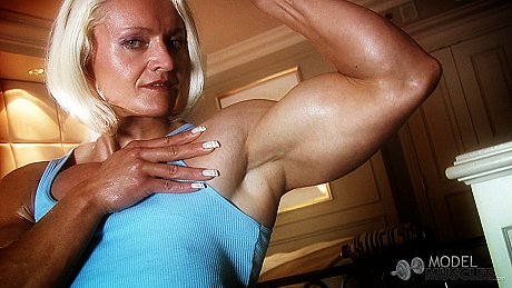 Cougar bodybuilder Brigita Brezovac massages her breasts & shows her humongous biceps - Image 16 of 21  in Pussy category   featuring Brigita Brezovac