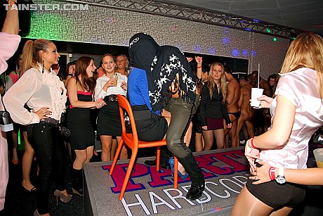 Clothed babes get into hot lesbian and meat swallowing action at sex party - Image 7 of 15  in Skirt category  