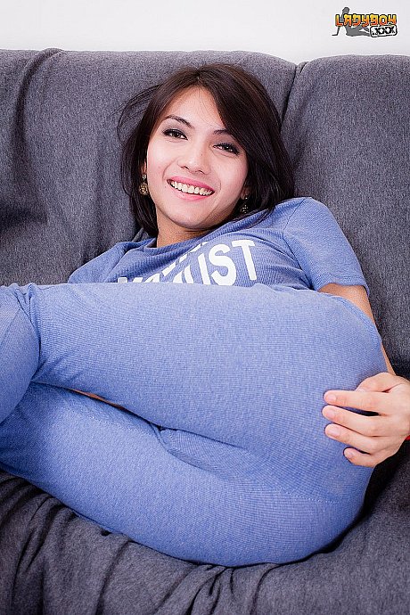 Pretty asian ts Sofie fingering and toying her anus on the sofa - Image 3 of 15  in Ladyboy category   featuring Sofie 