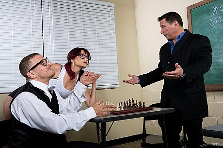 Phoenix Askani double teamed by chess players John Strong and Mr Pete - Image 2 of 17  in Pussy category   featuring John Strong, Mr Pete, Phoenix Askani 