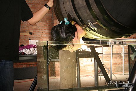 Pretty brunette in a bondage box Goldie giving head to a brutal BDSM handler - Image 20 of 20  in Pussy category   featuring Goldie 