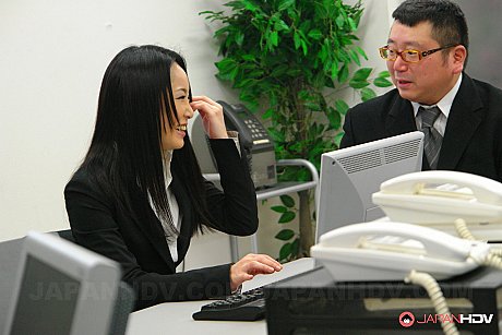 Asian office slut woman Ai Mizushima gets fingered & blow sexed in the board room - Image 2 of 21  in Groupsex category   featuring Ai Mizushima 